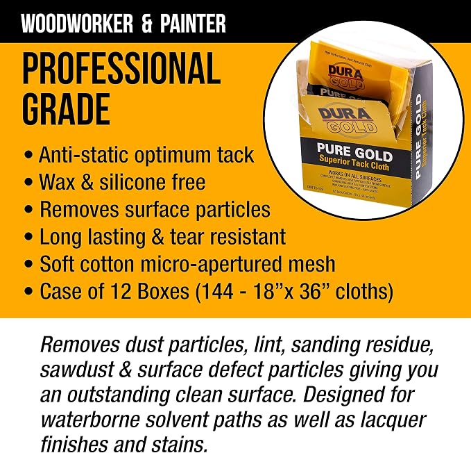 Dura-Gold - Pure Gold Superior Tack Cloth Woodworking, Automotive Paint - Image 6