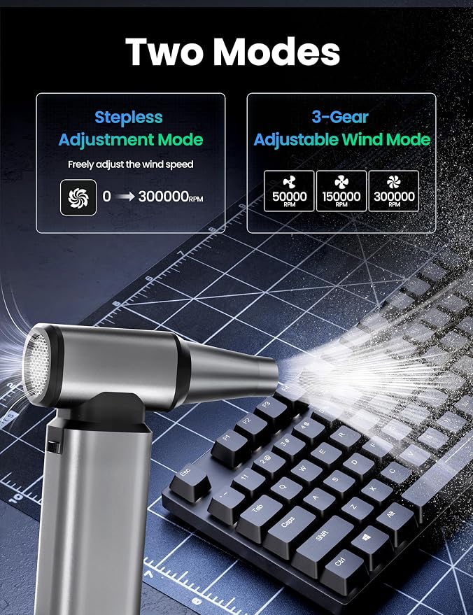 Compressed Air Duster-300000RPM Super Power Cordless Electric Air Duster - Image 2