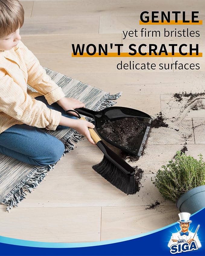 MR.SIGA Dustpan and Brush Set, Portable Cleaning Brush and Dustpan Combo - Image 4