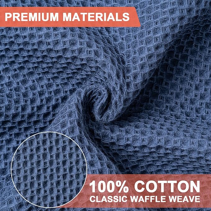 BOOMIBOO 8-Pack Kitchen Dish Cloths, 100% Cotton Waffle Weave, Ultra Soft - Image 3