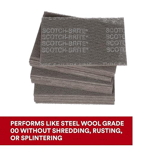 Scotch-Brite Ultra Fine Grade 7448 Hand Pad, 6 in x 9 in Hand Pads, Nonwoven - Image 4