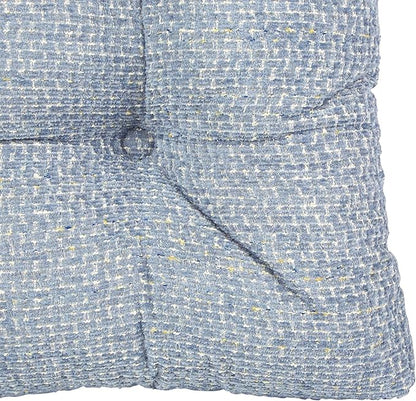 Klear Vu Gripper Overstuffed Universal Non-Slip Dining Chair Cushions for Kitchen Decor or Office Use, U-Shaped Skid-Proof Seat Pad, 17x17 Inches, 2 Count (Pack of 1), Honeycomb Delft Blue