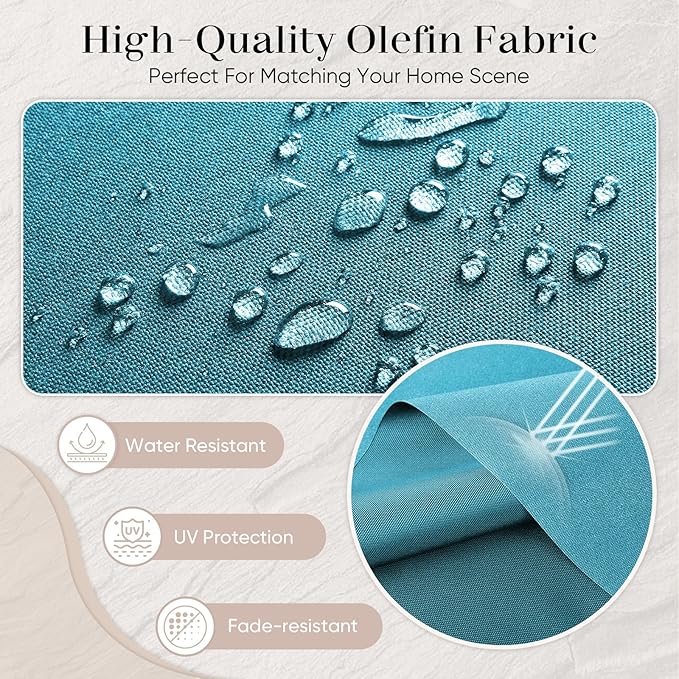 Luxury Outdoor Seat Cushion Set-24 x 24 x 6 Inch Outdoor Chair Cushions with Water Resistant & Removable Cover Outdoor Cushions for Patio Furniture Chair Sofa Couch