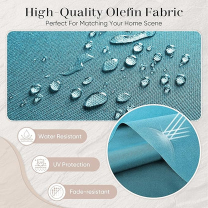 Luxury Outdoor Seat Cushion Set-24 x 24 x 6 Inch Outdoor Chair Cushions with Water Resistant & Removable Cover Outdoor Cushions for Patio Furniture Chair Sofa Couch