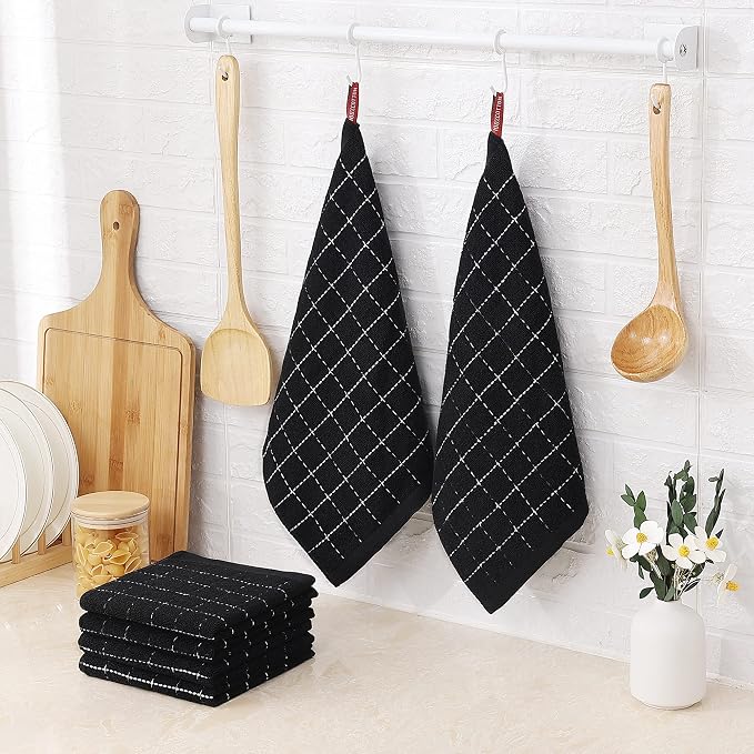 Homaxy 100% Cotton Terry Kitchen Dish Cloths, Ultra Soft and Absorbent Dish - Image 6
