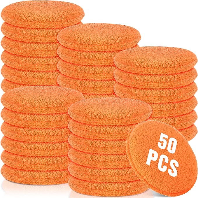 Tanlade 50 Pcs Car Detailing Microfiber Applicator Pad Wax Applicator Wash by Tanlade