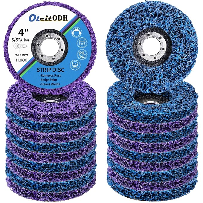 20 Pcs 4" x 5/8" Strip Discs Bulk, Paint Stripping and Rust Removal Wheels - Image 8