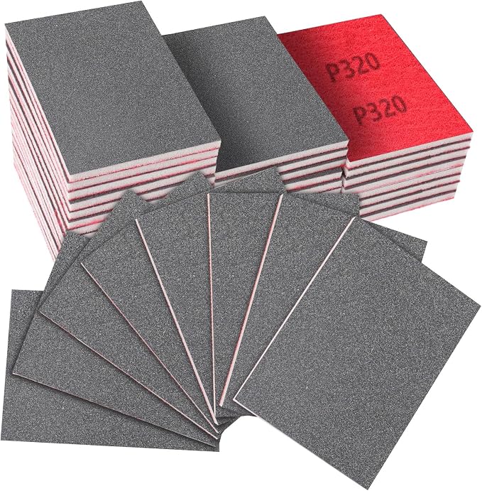 32-Pack 3x4 Inch Hook & Loop Sanding Sponges by KQCXIKUSA