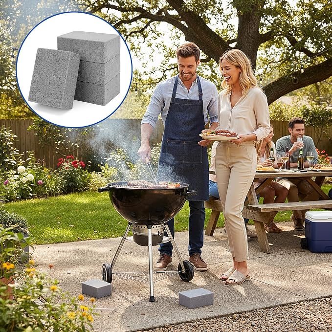 4 Pack Grill Cleaning Bricks, Pumice Stone - Image 4