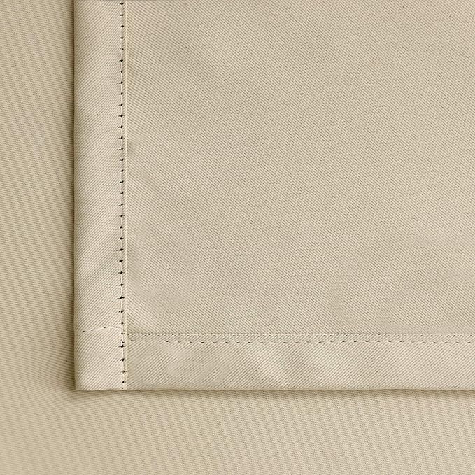 BGment Beige Short Curtains 30 Inches Length for Kitchen Cafe - Rod Pocket Small Thermal Insulated Blackout Drapes for Bathroom Bedroom Rv Camper Window Privacy, 2 Panels, 42 x 30 Inch
