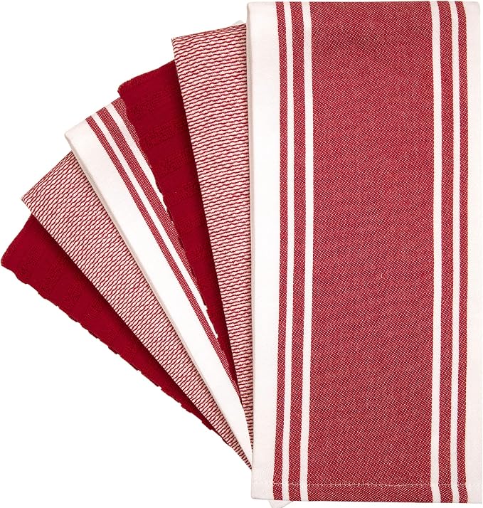 Premium Kitchen Towels | Large Cotton Dish Towels | Flat & Terry Highly - Image 3