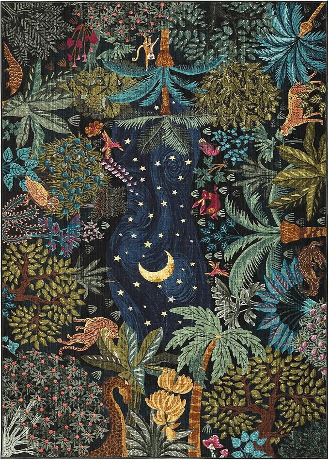 GarveeHome 6x9 Area Rug Jungle Green Washable Rugs - Image 8
