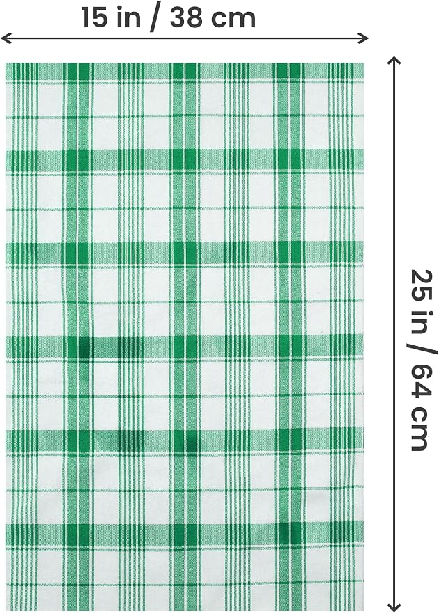 Utopia Towels Green & White Dish Towels 100% Ring Spun Cotton Highly Absorbent - Image 6