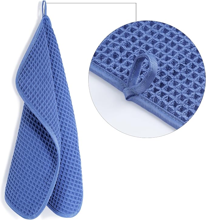 POLYTE 430 GSM Microfiber Lint Free Washcloth Face Towel, 13 x 13 in, 4 Pack - Image 3