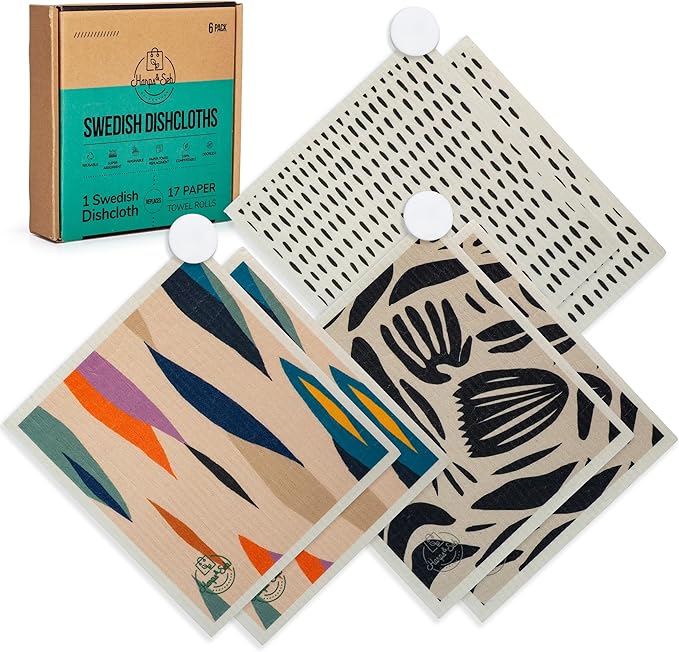 Harps&Seb Swedish Dishcloths for Kitchen Dishcloths by HarpsSeb