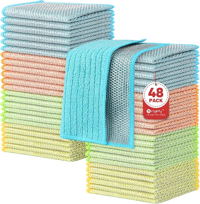 Orighty Multipurpose Wire Dishwashing Rag, Reusable Steel Scrubber Dishcloth by AllRightinOrighty