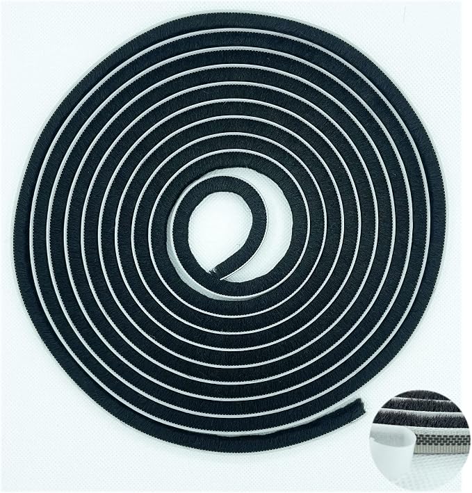 Brush Weather Stripping for Sliding Windows/Doors Frame Side, Pile Self by Zhilokdor