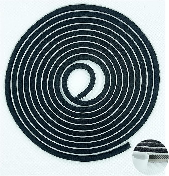 Brush Weather Stripping for Sliding Windows/Doors Frame Side, Pile Self by Zhilokdor