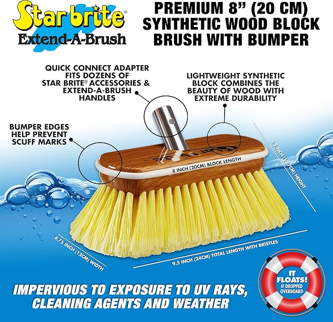 STAR BRITE 8" Premium Cleaning Brush - Image 2