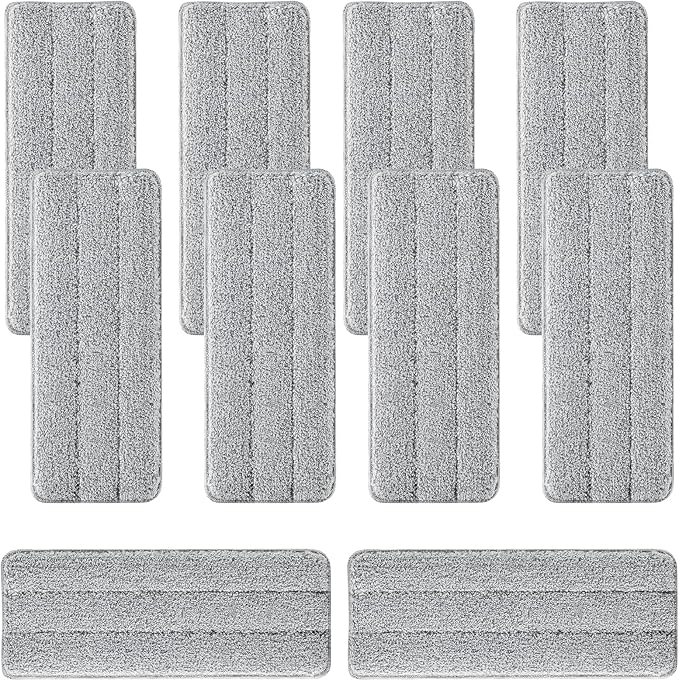 10Pcs Joymoop Mop Replacement Pads, 13 * 4.9'' Universal Mop Pads Mop Head by Bluearks
