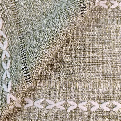 Bedside Table Cloth with Tassel Small Table Cover for Nightstand,Bedside Table TV Microwave (Green, 17.7 * 39.4inches)