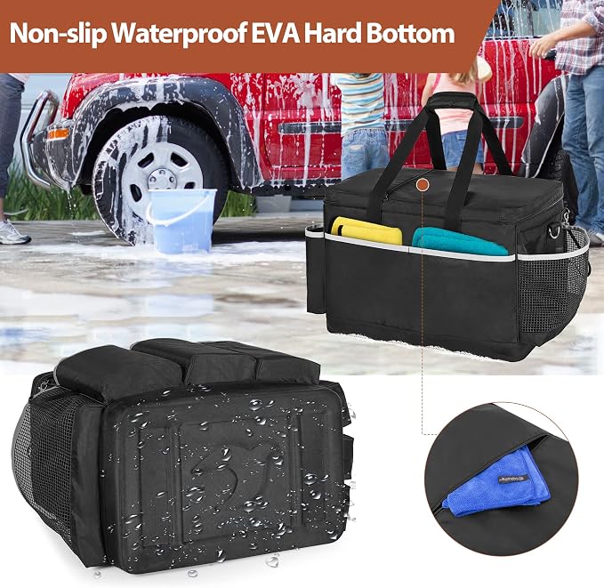 Extra-Large Detailing Bag with Waterproof EVA Hard Bottom, Auto Detail Supplies - Image 4