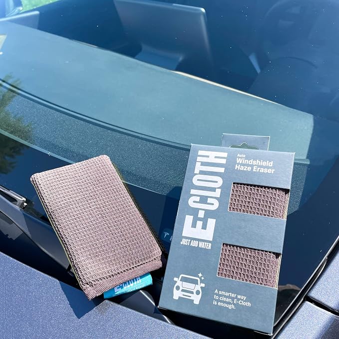 E-Cloth Windshield Haze Eraser, Auto Glass Cleaner, Car Windshield Cleaner - Image 3