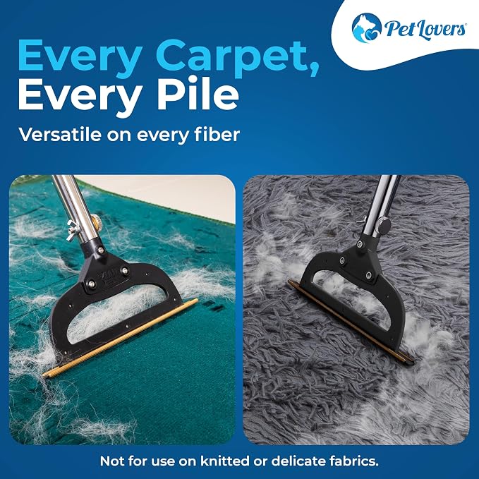PetLovers EzLint Mega 52" Carpet Rake & Pet Hair Removal Tool – Dog & Cat Hair - Image 8