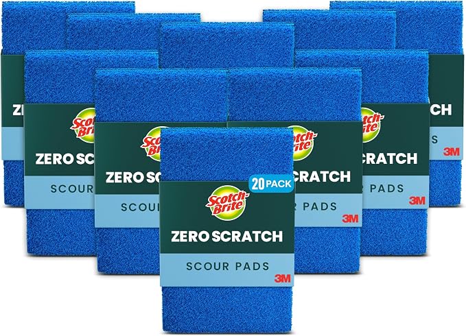 Scotch-Brite Zero Scratch Scouring Pad, Effective + Gentle Dish Scrubber by Scotch-Brite