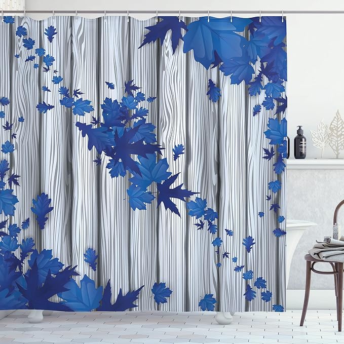 Ambesonne Autumn Shower Curtain, Fall Maple Leafs Tree Diagonal Leaves Foliage by Ambesonne