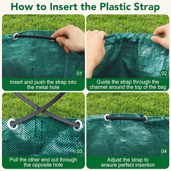 53 Gallons Reusable Yard Waste Bags, 2 Packs Lawn and Leaf Bags - Image 6