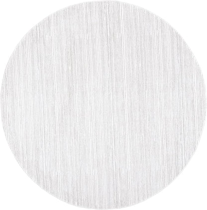 SAFAVIEH Vision Collection Area Rug - 6'7" Round, Ivory & Grey, Modern Ombre Design, Non-Shedding & Easy to Clean, Ideal for Living Room, Bedroom, Dining Space (VSN606K)