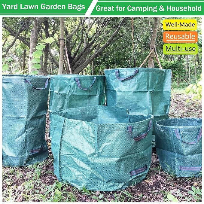 Professional 3-Pack 137 Gallon Lawn Garden Bags Big Yard Waste Bags - Image 6