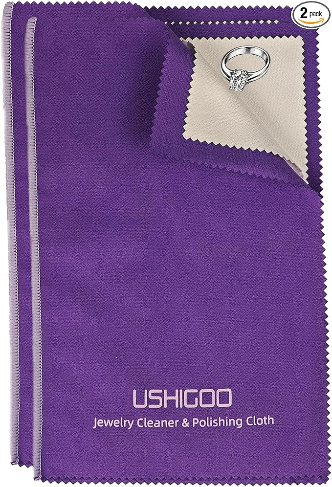 Jewelry Cleaning & Polishing Cloth, Non-Toxic Eco Friendly, Jewelry Cleaner by USHIGOO