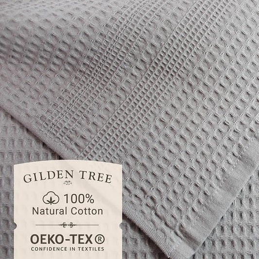GILDEN TREE Waffle Towel Set Quick Dry Thin | 2 Bath Towels | 2 Hand Towels | 2 - Image 2