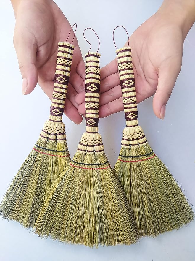 Small Corn Wisk Brush Broom 11 Inch Indoor Heavy Duty Multi Surface Hard & Soft - Image 7