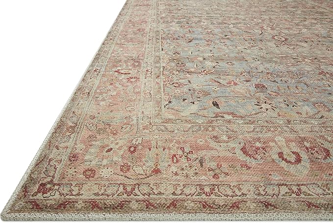 Loloi Adrian Collection ADR-06 Ocean/Clay 2'-3" x 3'-9", .19" Thick Accent Rug