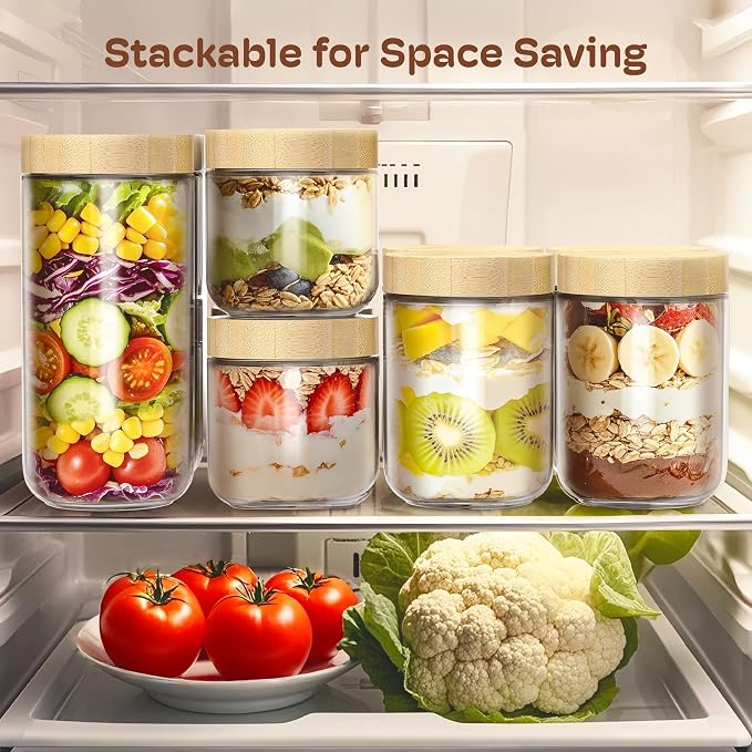 4 pack 16oz Overnight Oats Containers - Image 6
