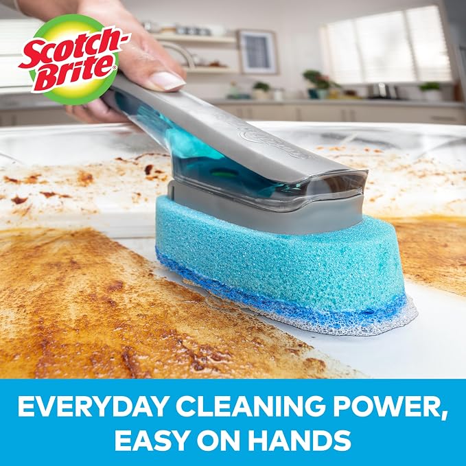 Scotch-Brite Advanced Soap Control Non-Scratch Dishwand Kit, 1 Dish Wand & 5 - Image 6