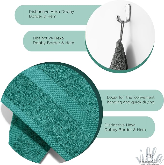 100% Cotton Wash Cloth for face & Body Set of 12, Sustainable, Highly Absorbent - Image 4