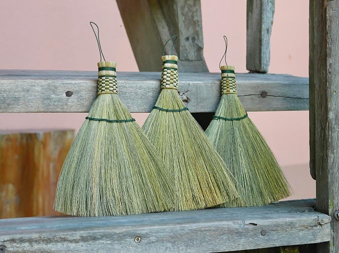 Small Whisk Broom 8" Handheld Brush Whisks Away Dust, Dirt & Debris Brush Hanger - Image 9