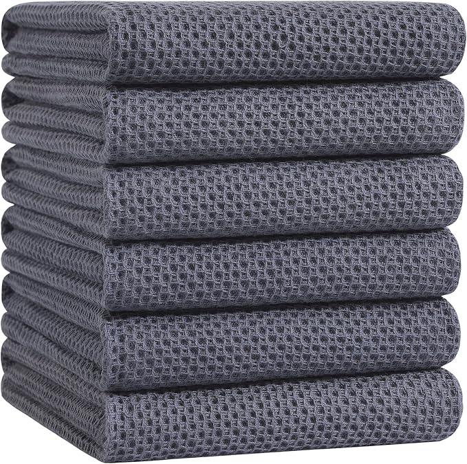 Homaxy 100% Cotton Oversized Waffle Weave Kitchen Dish Towels, Ultra Soft by Homaxy