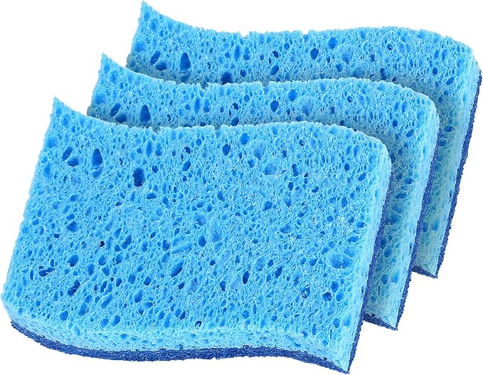 Superio Non-Scratch Cellulose Sponge Scrub Heavy Duty Kitchen Sponges Scrubbers - Image 7