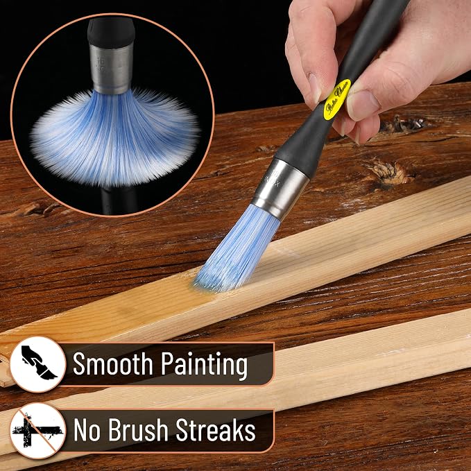 Bates- Trim Paint Brush, 0.75 Inch, 2 Pack, Ergonomic Non-Slip Handle, - Image 5