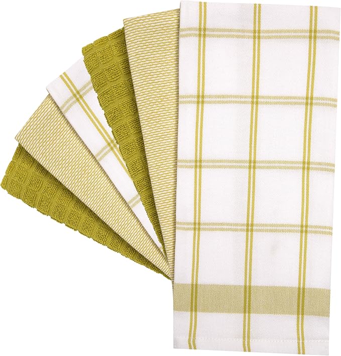 Premium Kitchen Towels | Large Cotton Dish Towels | Flat & Terry Highly - Image 3