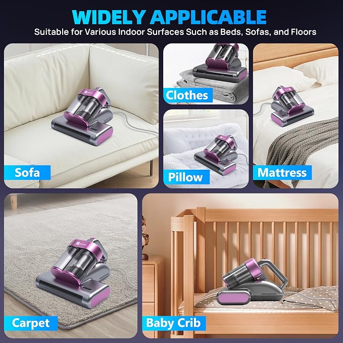 Mattress Vacuum Cleaner UVC 253.7nm Light - Image 9