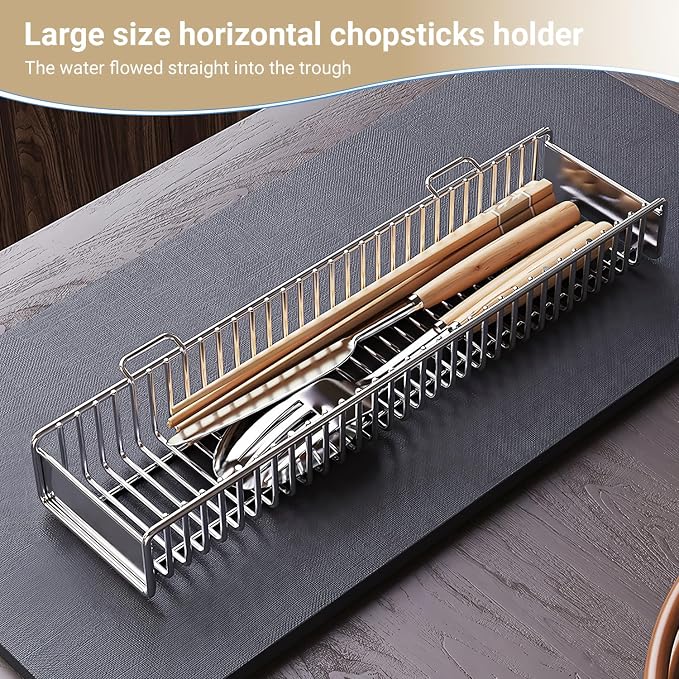 304 Stainless Steel Over Sink Counter Top Perfect Dish Drainer, Extendable - Image 6
