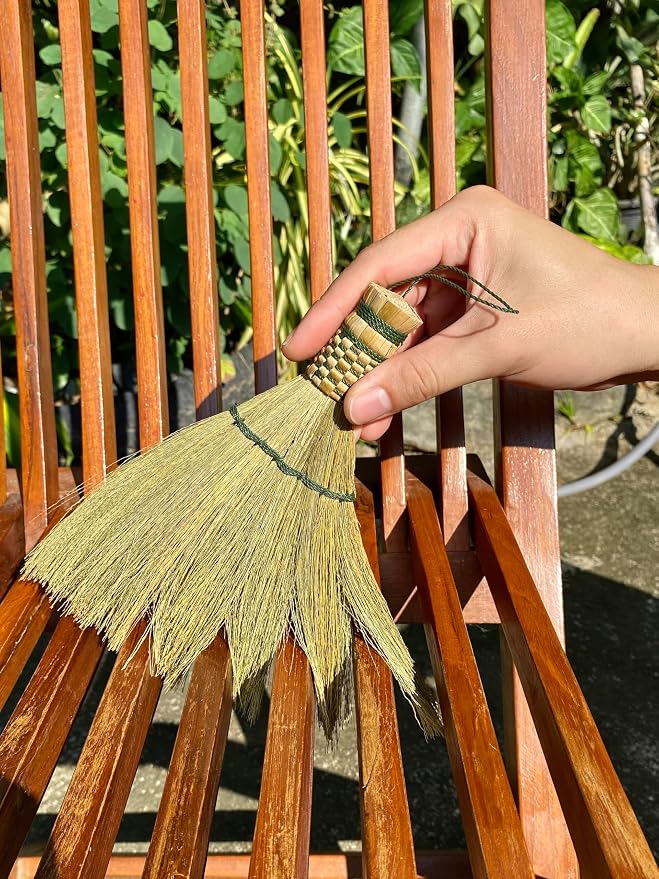 Small Whisk Broom 8" Handheld Brush Whisks Away Dust, Dirt & Debris Brush Hanger - Image 4