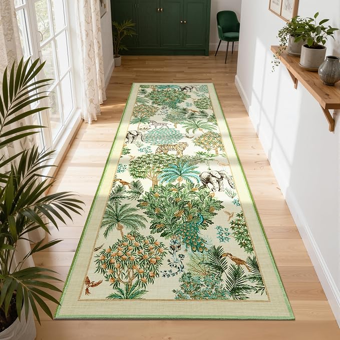 GarveeHome Jungle Rug 2x6 Kitchen Runner Rug Non Slip Washable Runners - Image 2