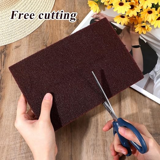6 PCS Red Nylon Scuff Pads, Scouring General Purpose Hand Pads - Image 3